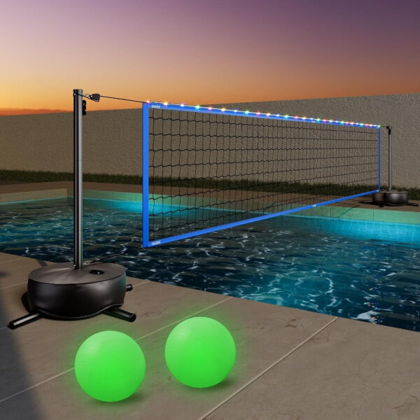 Durable Oversized PE Pool Volleyball Net - Sturdy Stable Design for Family Beach & Backyard Games, Includes Storage Bag, Water Sports Accessories, Volleyball Accessories - Image 5