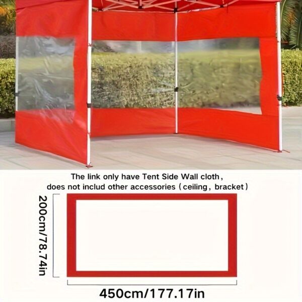 [1pc Folding Fence Cloth] 1pc Four Corner Sunshade Folding Fence Cloth, Four Side Thick Transparent Paulin | New Choice for Outdoor Life, Creating a Comfortable Leisure Space - Image 4