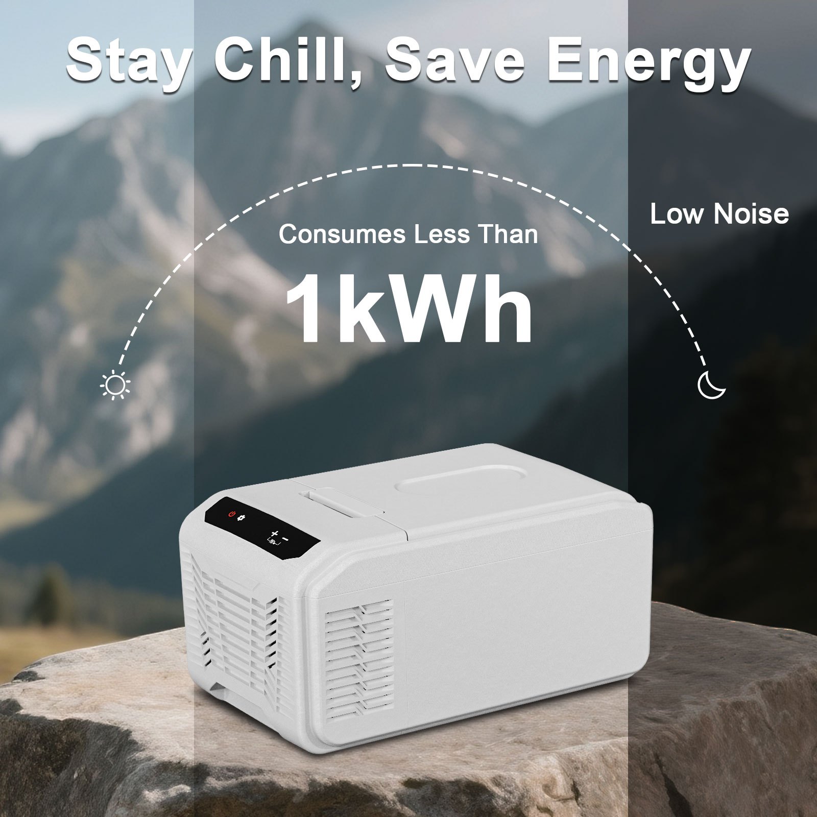 Upgraded 16QT Portable Compressor Car Fridge Freezer for RV Camping Home Use, 3-Way Charging (Solar/AC/DC), 15-Min Fast Cool to -4℉, ECO/MAX Dual Modes, 3-Level Battery Protection, LED Display & Cup Holders, Outdoor Food Storage, Efficient Cooling System, Home Refrigeration, Compact Refrigerator, Energyefficient System, Portable Refrigerator, Road Trippers - Image 8