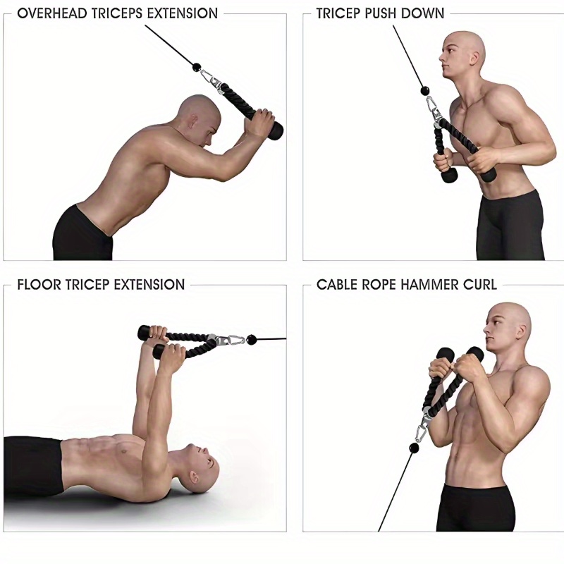 Four Models Available Door Frame Equipment Bicep Training Double-Headed Rope Gym Accessories Triceps Push Down Handle - Image 9