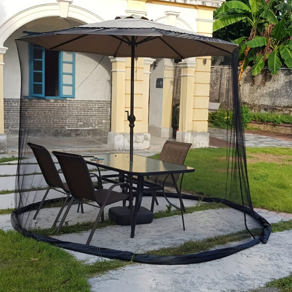1 easy to install outdoor mesh tent, large capacity mosquito net, windproof double zipper courtyard shading mesh tent, used for yards and gatherings - mosquito and insect prevention - Image 6