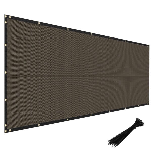 [5'x50' Heavy Duty Fence Screen] Heavy Duty 5'x50' Green Mesh Windscreen & Shade Fabric | Durable Build, 91% Light Blocking, Tear-Resistant with Brass Grommets, Easy Installation, Outdoor Privacy Solution | Versatile Outdoor Screen, Reinforced Edges, Privacy Fence Panels for Outside - Image 6
