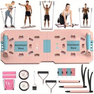 Portable Workout Board with Handles - All-in-One Home Fitness Equipment for Strength Training, Push-Ups, Pull-Ups & Core Workouts, Durable ABS Material, Mixed Colors/Black, No Power Needed, Home Gym Equipment, Sleek Exercise Equipment, Sturdy Construction