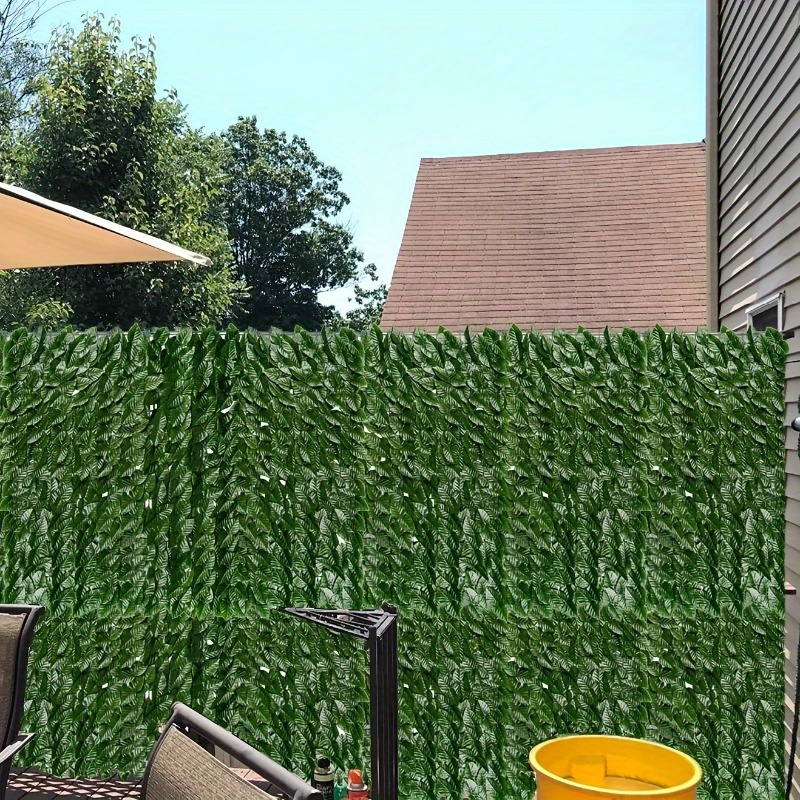 118.11inch x 39.37inch Expandable Artificial Evergreen Ivy Privacy Fence Screen - UV-Protected, Waterproof Plastic Vine Leaf Panel for Outdoor Garden, Patio, Courtyard Decor - Versatile Green Wall Hedge Cover, Fence Decor - Image 7