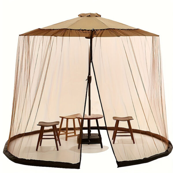 1 easy to install outdoor mesh tent, large capacity mosquito net, windproof double zipper courtyard shading mesh tent, used for yards and gatherings - mosquito and insect prevention - Image 4