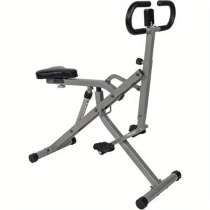 Foldable Total Body Workout Machine - Non-Electric Home Gym Equipment with Air Resistance Training, Adjustable Handlebars & Squat Trainer - Space-Saving Compact design for Full-Body Strength, Cardio, Legs, Arms, Core - Ideal for Home Gym, Apartment, Office - Compatible with Standard Fitness Balls, Cardio Exercise, Modern Trainer, Durable Construction, Apartment Dwellers