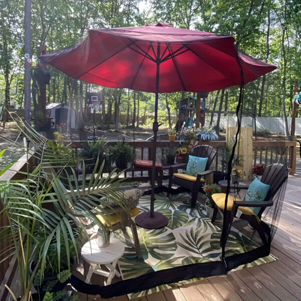 1 easy to install outdoor mesh tent, large capacity mosquito net, windproof double zipper courtyard shading mesh tent, used for yards and gatherings - mosquito and insect prevention - Image 9