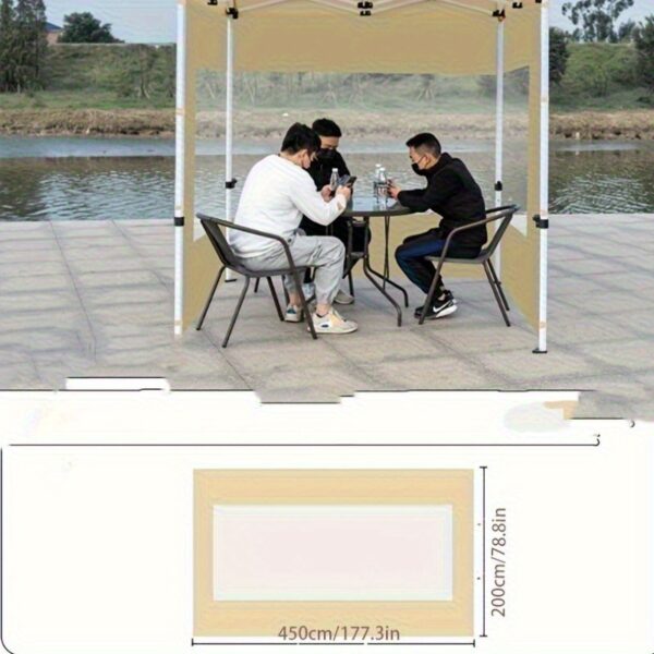 [1pc Folding Fence Cloth] 1pc Four Corner Sunshade Folding Fence Cloth, Four Side Thick Transparent Paulin | New Choice for Outdoor Life, Creating a Comfortable Leisure Space - Image 2