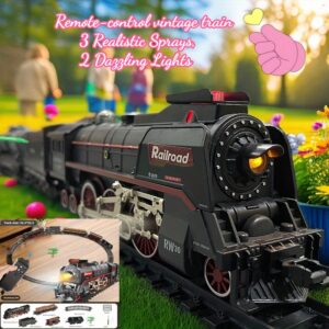 621A Collector's Vintage Steam Train Set! Features 3 Cool Realistic Effects (lights, Sound, Smoke) And A Deluxe Track. An Awesome Interactive Christmas Gift for Kids (boys And Girls) And Train Lovers!