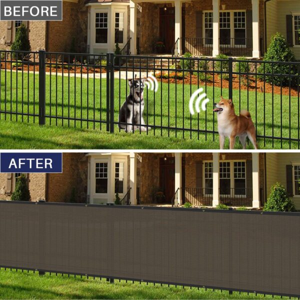[5'x50' Heavy Duty Fence Screen] Heavy Duty 5'x50' Green Mesh Windscreen & Shade Fabric | Durable Build, 91% Light Blocking, Tear-Resistant with Brass Grommets, Easy Installation, Outdoor Privacy Solution | Versatile Outdoor Screen, Reinforced Edges, Privacy Fence Panels for Outside - Image 12