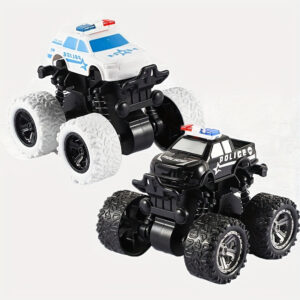 police car rotatable Four-wheel Drive Inertial Stunt Off-road Vehicle Model Children's Toy Boy Toy Car Stall Toy Inertial Off-road Vehicle Toys Super Resistant Climbing, As Halloween Gift