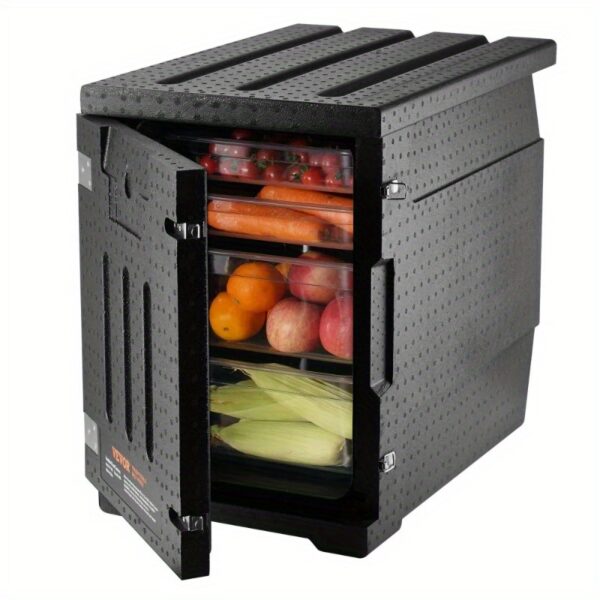 VEVOR Insulated Food Pan Carrier, 82 Qt Hot Box for Catering, LLDPE Food Box Carrier with Double Buckles, Front Loading Food Warmer for Restaurant, Canteen, etc. - Image 3