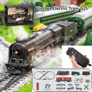 Remote Control Train Set Model 627YK - Realistic Steam, Lights & Sound | Complete Track Kit with Bridge | Ages 3+ Multisensory Toy | Best Christmas Gift for Kids Adults