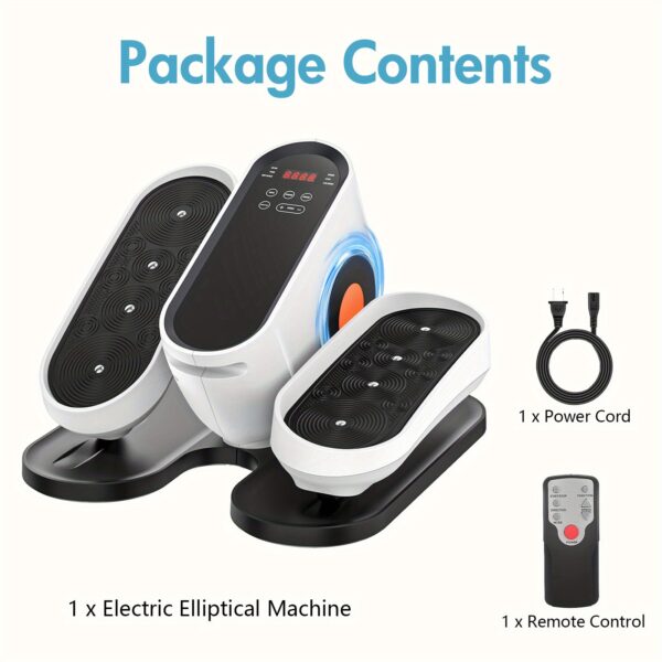 Under Desk Elliptical, Electric Seated Pedal Exerciser, 5 Automatic Modes + 15 Manual Speeds, White, Suitable for Leg Fitness Equipment for Teens, Seniors, and Adults - Image 3
