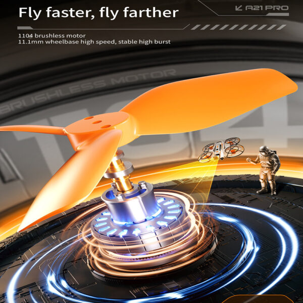 New FPV drone equipped with professional-grade cameras - 4K high-definition dual cameras, high-quality remote controller, brushless motor, optical flow positioning, one-click takeoff/ landing, battery life up to 15 minutes, stunts such as 360° rotation, aerial photography drone with GPS, adult drone with camera | Fashionable design | Reliable performance, the perfect gift for holidays/ birthdays! - Image 10