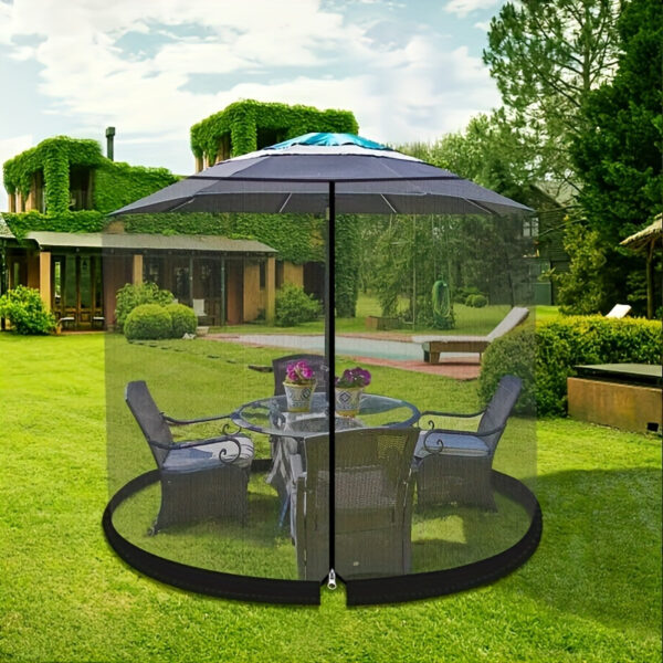 1 easy to install outdoor mesh tent, large capacity mosquito net, windproof double zipper courtyard shading mesh tent, used for yards and gatherings - mosquito and insect prevention - Image 2