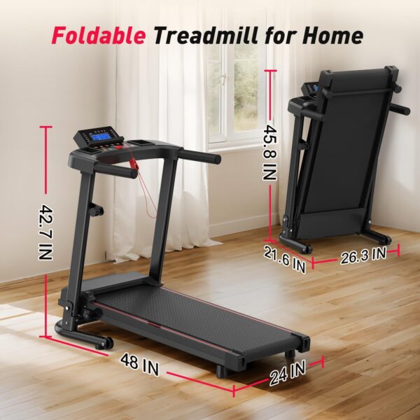 XMKEY Foldable Portable Treadmills for Home with 300 LBS Capacity, APP Control, Compact Small Walking Pad Treadmill for Office, Without Battery - Image 8