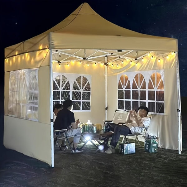 [1pc Folding Fence Cloth] 1pc Four Corner Sunshade Folding Fence Cloth, Four Side Thick Transparent Paulin | New Choice for Outdoor Life, Creating a Comfortable Leisure Space - Image 6