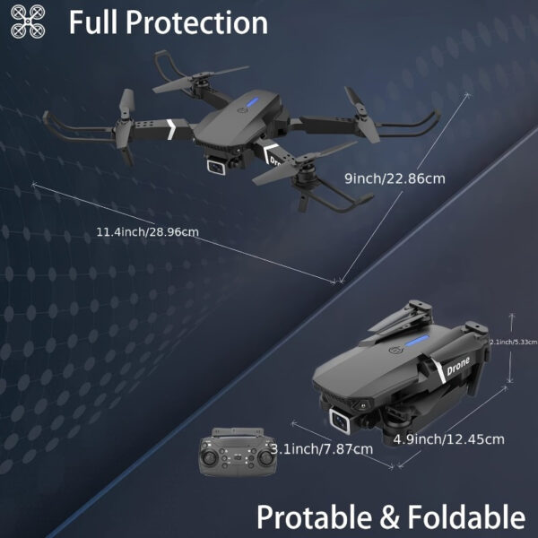 Beginner-Friendly Drone | 1080P HD Folding Quadcopter with Voice Gesture Control | Wireless Remote, One-Touch Takeoff/Landing | Optical Flow Positioning Mode | Includes Portable Case | Ideal for Outdoor Use, High-Quality Drone - Image 9