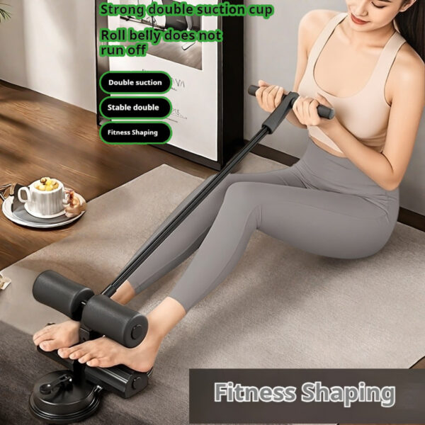 Stainless Steel Sit-Up Assistant Bar with Double Suction Cups - Adjustable 3-Level Height, Home Gym Fitness Equipment for Core Workouts, Ramadan & Christmas Gift, Uncharged, Single Pack, Leg Exerciser | Modern Bar Design | Durable Iron Construction - Image 8