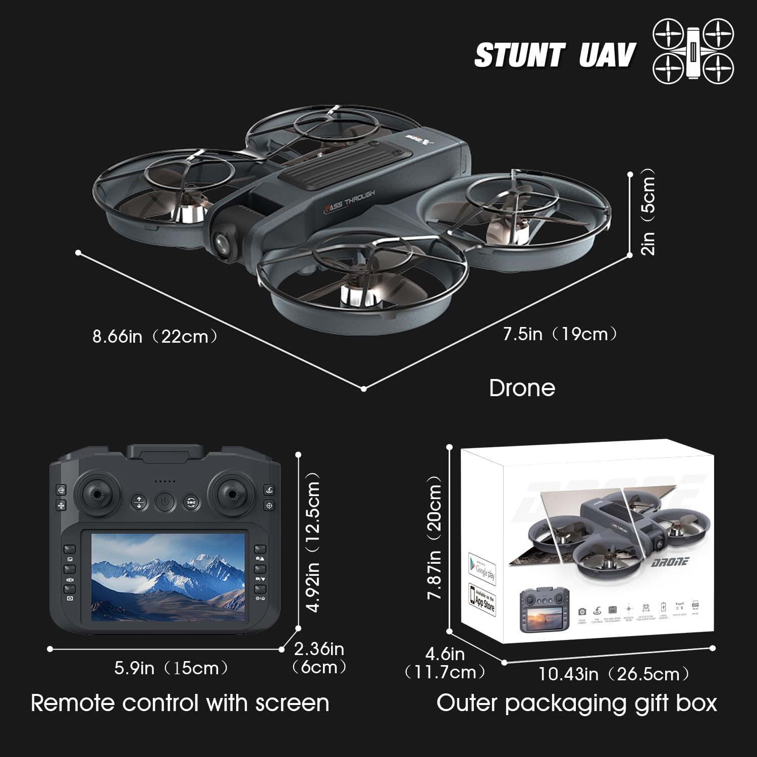 FPV Drone with 4.5" LCD Screen, Brushless Motor Quadcopter, 40-Min Flight Time, Foldable RC Drone with Dual Cameras, Optical Flow Positioning & Anti-Vibration, App Control Drone with GPS-like Stability for Adults/Beginners, Ideal for aerial photography, Vlogging, mapping - Lightweight & Portable Drone with USB Charging, Drone with Camera for Adults, Outdoor Flying, Sleek Design, Compact Foldable, Advanced Navigation Tech, Sturdy Structure, Durable Quadcopter, Travel Drone - Image 2