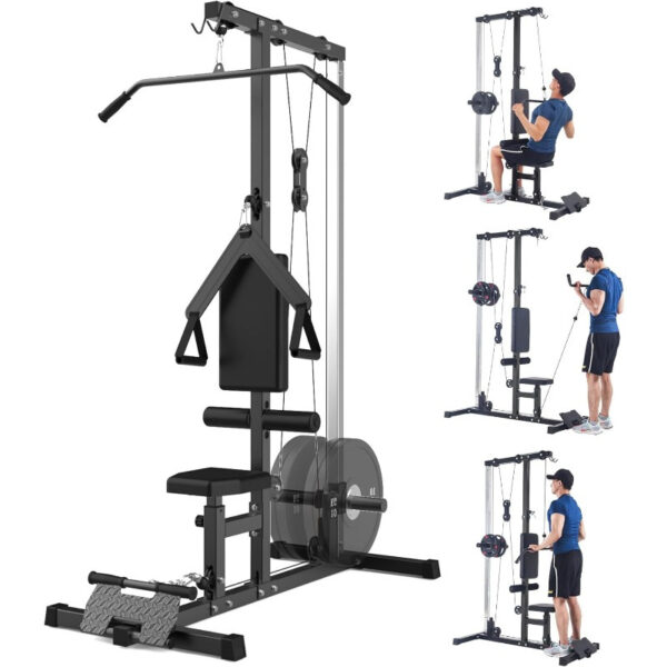 [EuKer All-in-One Iron] EuKer 1pc All-in-One Iron Multi-Function Cable Machine - Adjustable Pulleys, Leg Support, and Seat Pad for Home Gym LAT Pulldown and Rowing Station Full Body Workout - Image 5
