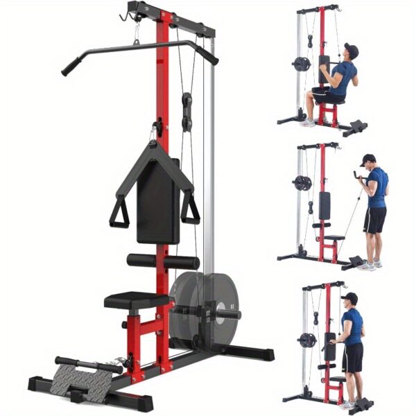 [EuKer All-in-One Iron] EuKer 1pc All-in-One Iron Multi-Function Cable Machine - Adjustable Pulleys, Leg Support, and Seat Pad for Home Gym LAT Pulldown and Rowing Station Full Body Workout - Image 3