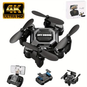 Foldable Drone 4K With Camera, FPV Drone For Kids And Adults, Mini Drone For Beginners Pocket FPV Quadcopter With 360° Flip And Movement Control, The Perfect Gift For Drone Enthusiasts.