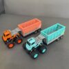 Eight-Wheel Heavy Duty Truck Toy with Alloy Front Pull Trailer Cargo Truck Push Forward
