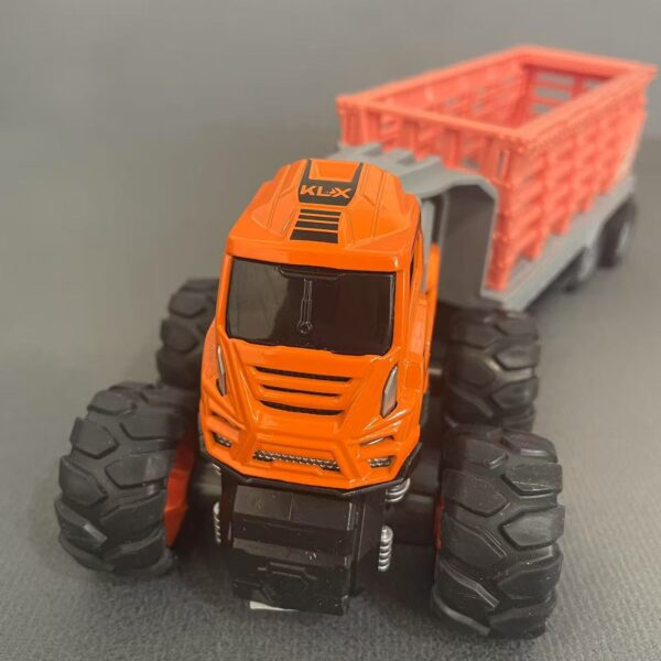 Eight-Wheel Heavy Duty Truck Toy with Alloy Front Pull Trailer Cargo Truck Push Forward - Image 4