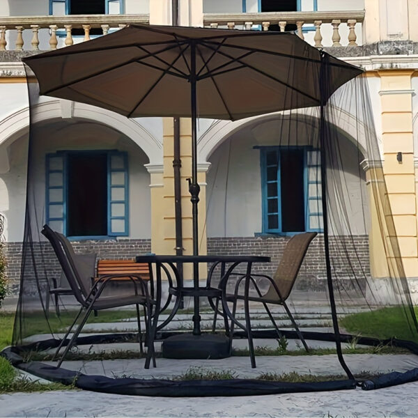 1 easy to install outdoor mesh tent, large capacity mosquito net, windproof double zipper courtyard shading mesh tent, used for yards and gatherings - mosquito and insect prevention - Image 10