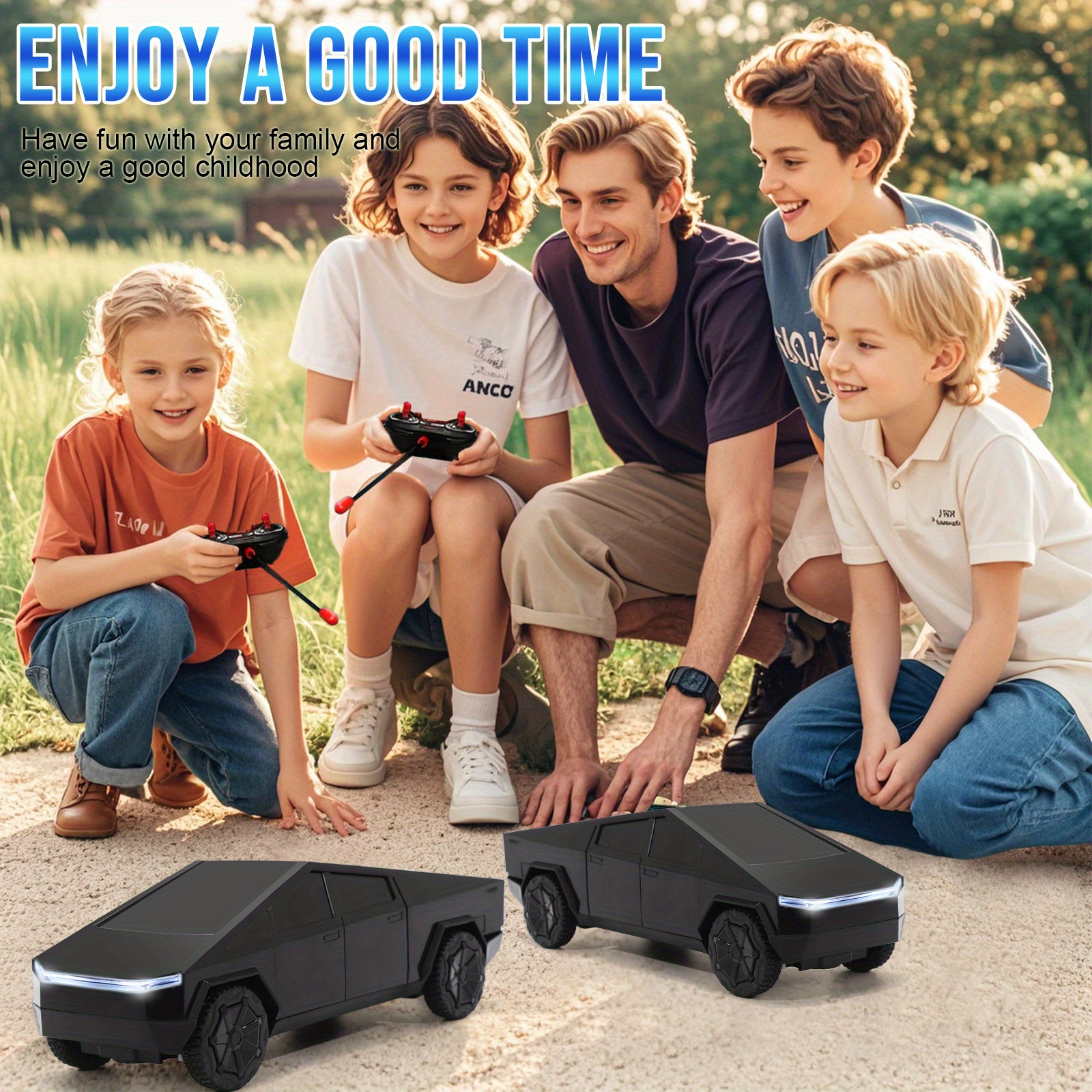 Cyber Truck Toy Remote Control Pickup Truck, 1/24 Scale Racing Cybertruck Model, Rechargeable Battery & Light and Loadspace, for Adults and Boys - Image 11