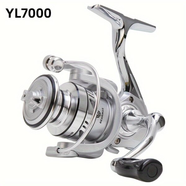 [Metal Fishing Reel] Metal Spinning Wheel with Swinging Arm Fishing Reel | Ergonomically Designed Handle, Durable Metal Arm, Suitable for Sea Fishing Rods, Freshwater and Saltwater Fishing | Made of Multi-Colored Stainless Steel and PA Body, Perfect Gift for Christmas, Valentine's Day, or Fishing Enthusiasts - Image 7