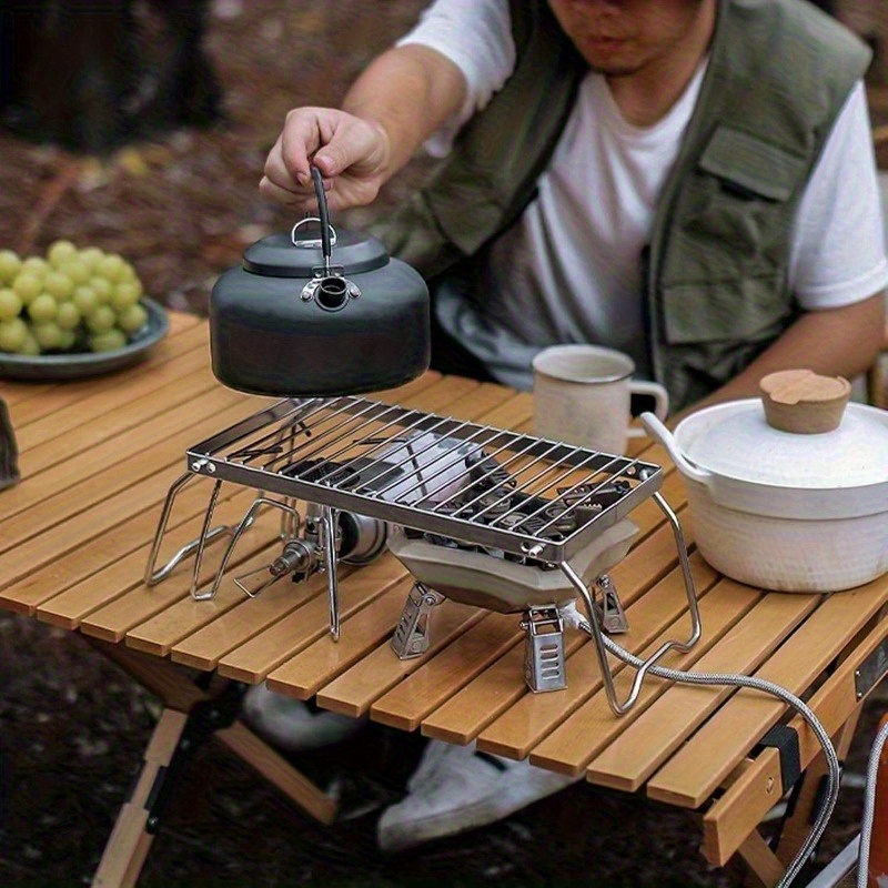 Portable Stainless Steel Camping BBQ Grill, Foldable Barbecue Grill, Suitable for Outdoor Camping, Picnics, and Fishing, 2 Styles Available, Non-Contact Food - Image 7