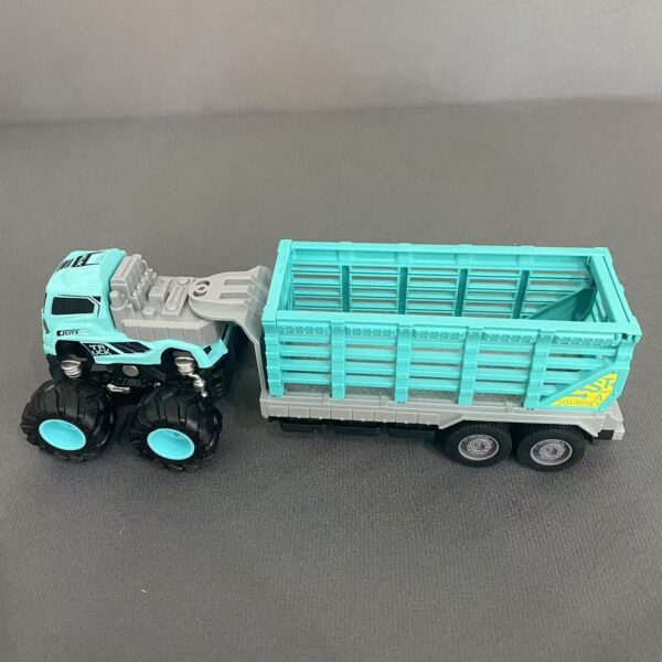 Eight-Wheel Heavy Duty Truck Toy with Alloy Front Pull Trailer Cargo Truck Push Forward - Image 5
