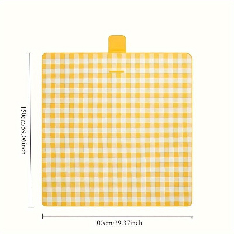 Extra Large Outdoor Picnic Blanket - Sand & Checkered Camping Mat, Lightweight Portable Beach Blanket for BBQ, Park, Lawn, Travel - Durable Polyester for Men & Women, Leisure Outing Gear | Classic Picnic Design | Blanket, Picnic Mat - Image 6