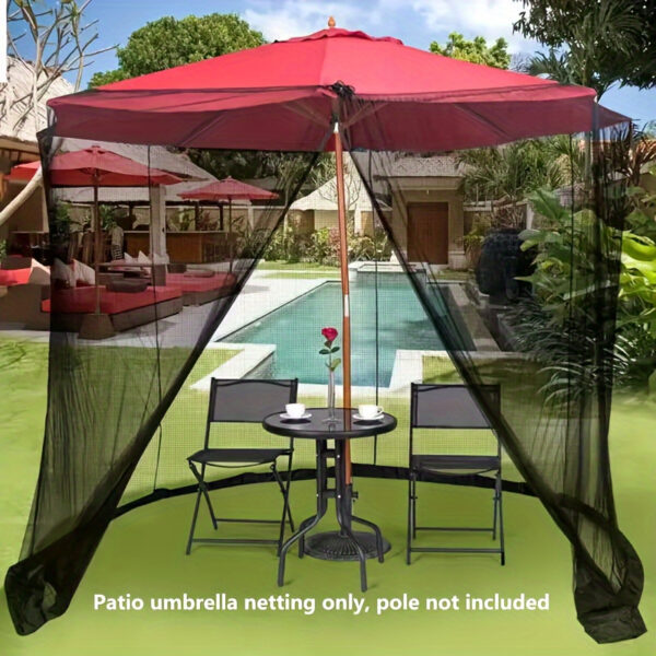 1 easy to install outdoor mesh tent, large capacity mosquito net, windproof double zipper courtyard shading mesh tent, used for yards and gatherings - mosquito and insect prevention - Image 7