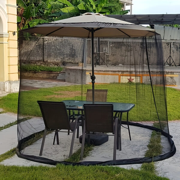 1 easy to install outdoor mesh tent, large capacity mosquito net, windproof double zipper courtyard shading mesh tent, used for yards and gatherings - mosquito and insect prevention - Image 8