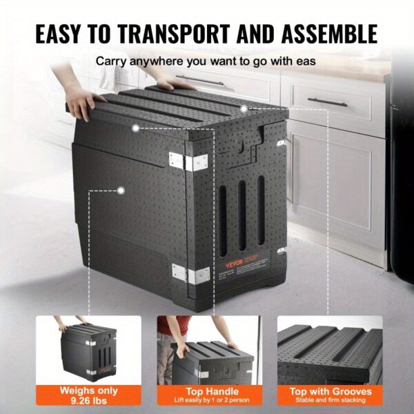 VEVOR Insulated Food Pan Carrier, 82 Qt Hot Box for Catering, LLDPE Food Box Carrier with Double Buckles, Front Loading Food Warmer for Restaurant, Canteen, etc. - Image 8