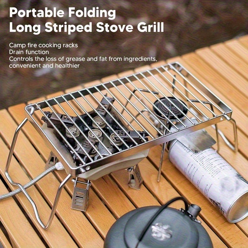 Portable Stainless Steel Camping BBQ Grill, Foldable Barbecue Grill, Suitable for Outdoor Camping, Picnics, and Fishing, 2 Styles Available, Non-Contact Food - Image 8