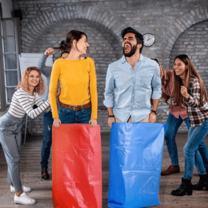 2/4 Pack Outdoor Adult Potato Bag Race, Suitable for Family Game Set, Durable Kangaroo Jumping Bag, Suitable for Lawn Games, Family Interactive Sports, Birthday Parties and Backyard, Beach Toys Yellow, Green, Red, Blue