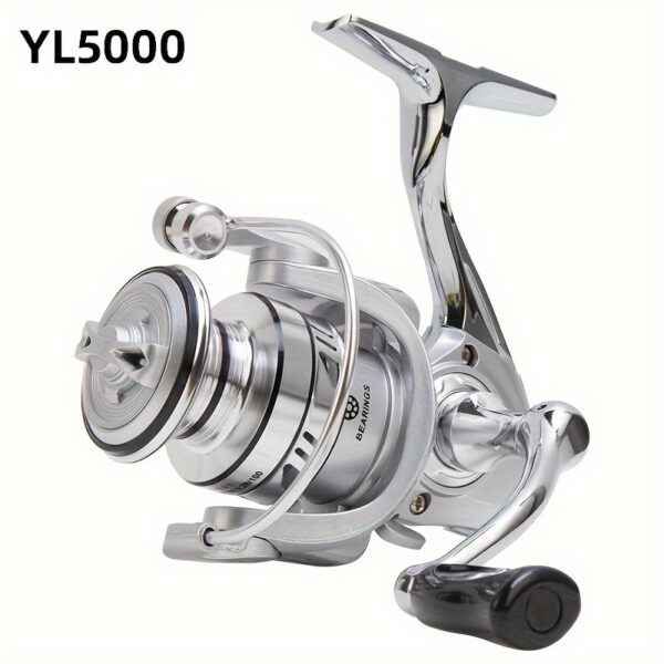 [Metal Fishing Reel] Metal Spinning Wheel with Swinging Arm Fishing Reel | Ergonomically Designed Handle, Durable Metal Arm, Suitable for Sea Fishing Rods, Freshwater and Saltwater Fishing | Made of Multi-Colored Stainless Steel and PA Body, Perfect Gift for Christmas, Valentine's Day, or Fishing Enthusiasts - Image 3