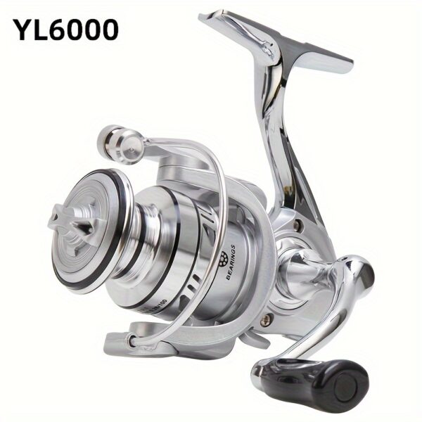 [Metal Fishing Reel] Metal Spinning Wheel with Swinging Arm Fishing Reel | Ergonomically Designed Handle, Durable Metal Arm, Suitable for Sea Fishing Rods, Freshwater and Saltwater Fishing | Made of Multi-Colored Stainless Steel and PA Body, Perfect Gift for Christmas, Valentine's Day, or Fishing Enthusiasts - Image 5