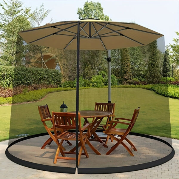 1 easy to install outdoor mesh tent, large capacity mosquito net, windproof double zipper courtyard shading mesh tent, used for yards and gatherings - mosquito and insect prevention - Image 5