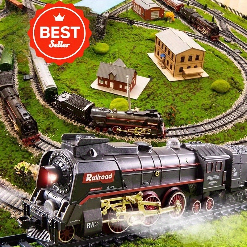 627B Retro Classic Train Set with Collectible Value, Luxury Tracks & Carriages, Lights Sounds Smoke - Ideal Gift for 3+ Kids Toys for Kids Valentines Day Gifts Kids Toys Games - Image 5