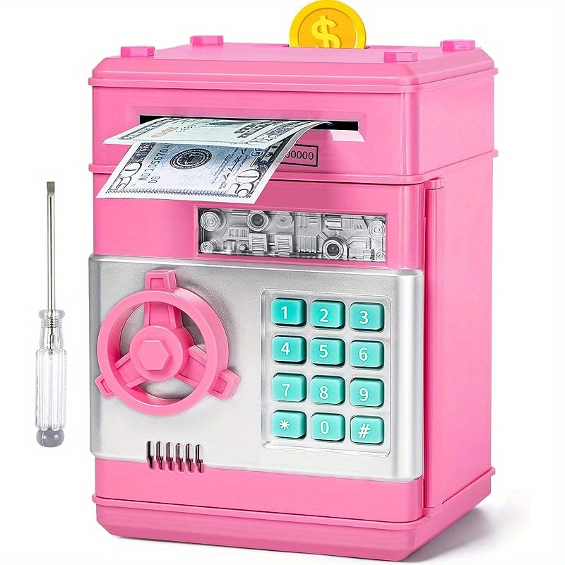 1 Piggy Bank, Large Electronic Piggy Bank With Protection, Suitable For Girls And Boys, Piggy Bank Cash Coin Bank ATM Bank, For Halloween, Christmas Gifts - Image 5