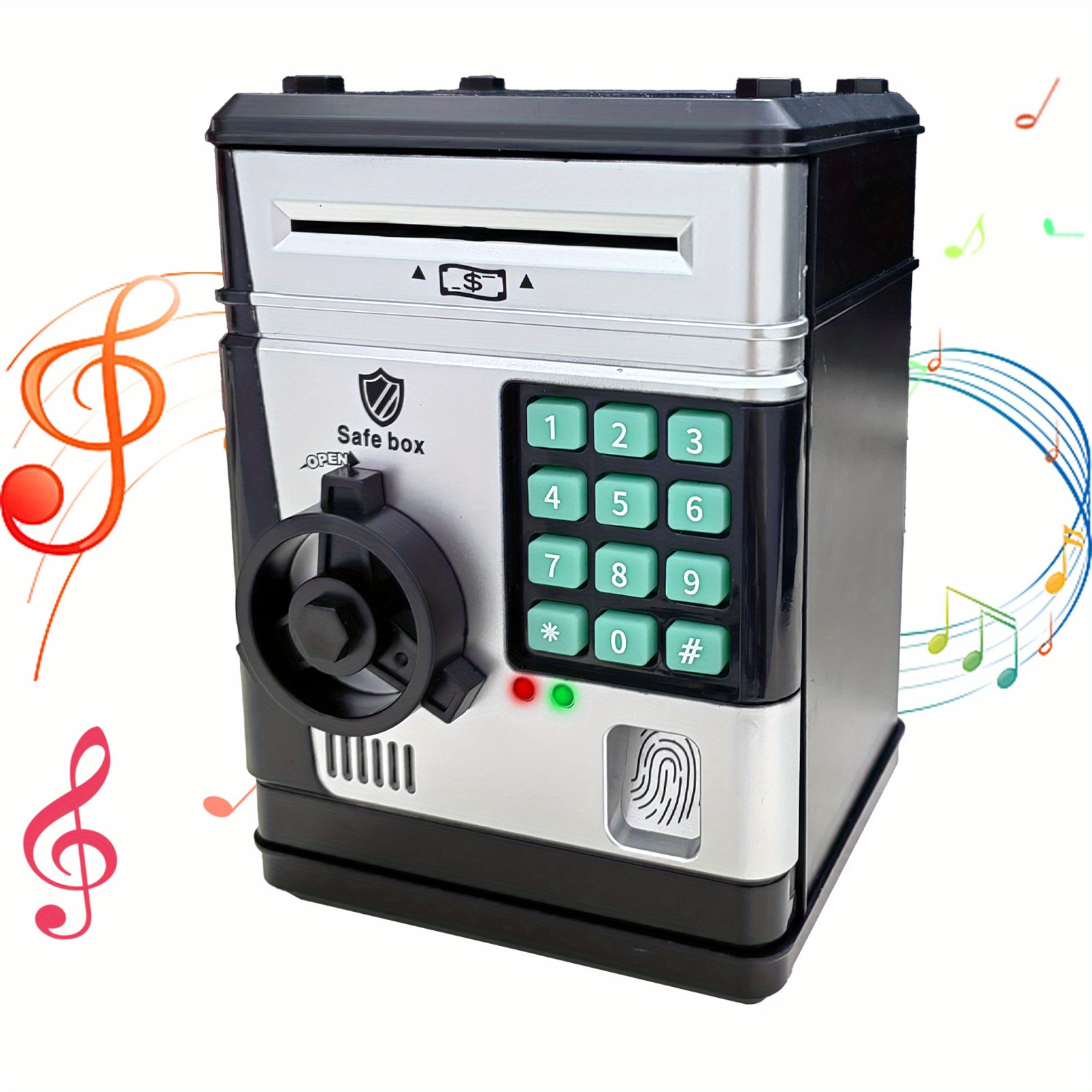 1 Piggy Bank, Large Electronic Piggy Bank With Protection, Suitable For Girls And Boys, Piggy Bank Cash Coin Bank ATM Bank, For Halloween, Christmas Gifts - Image 7