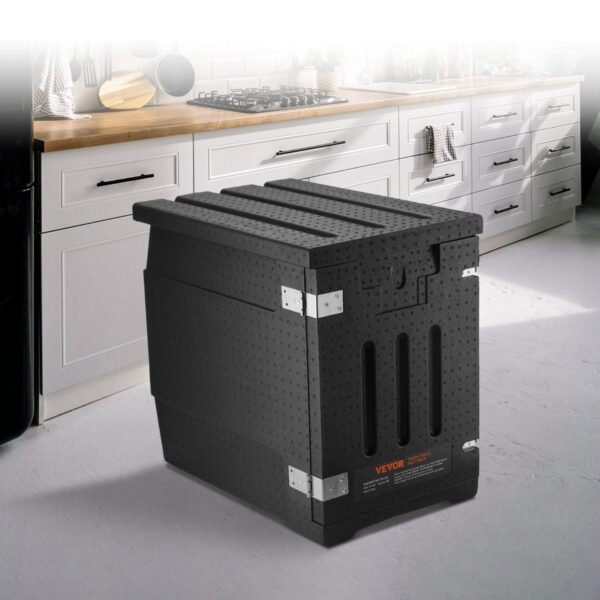 WHS Heavy-Duty Commercial Insulated Food Pan Carrier Hot/Cold Box - 82 Qt Large Capacity with Front Loading Door, Heavy-Duty Buckle Closure - Ideal for Catering, Restaurants, Buffets, Events - EPP Construction for Durability & Thermal Efficiency, Catering Essentials, Sturdy Handle Design, Lldpe Insulation - Image 8