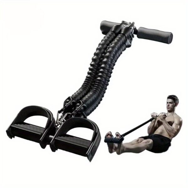 [Adjustable Tension Bands] Multi-Functional Adjustable Tension Bands for Back, Abdomen & Abs | Stackable Design, Durable Construction, Strength Training | Black, Home Gym Equipment for Men & Women