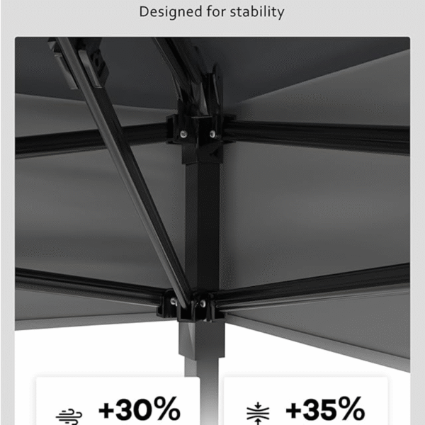 [13'x13' Gazebo] 13'x13' Double Rooftop Outdoor Gazebo | Quick Setup, High Quality, Durable Weather-Resistant Design, Gray Patio Canopy Tent for Backyard, Garden & Poolside - Image 4